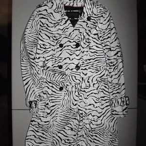 WILSONS DESIGNER LEATHER DOUBLE BREASTED LONG COAT Women's SMALL O967